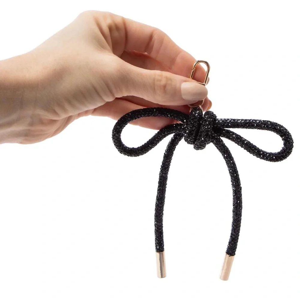 Large Rhinestone Bow Bag Charm / Keychain Accessory - Choose 1 - Picture 8 of 8